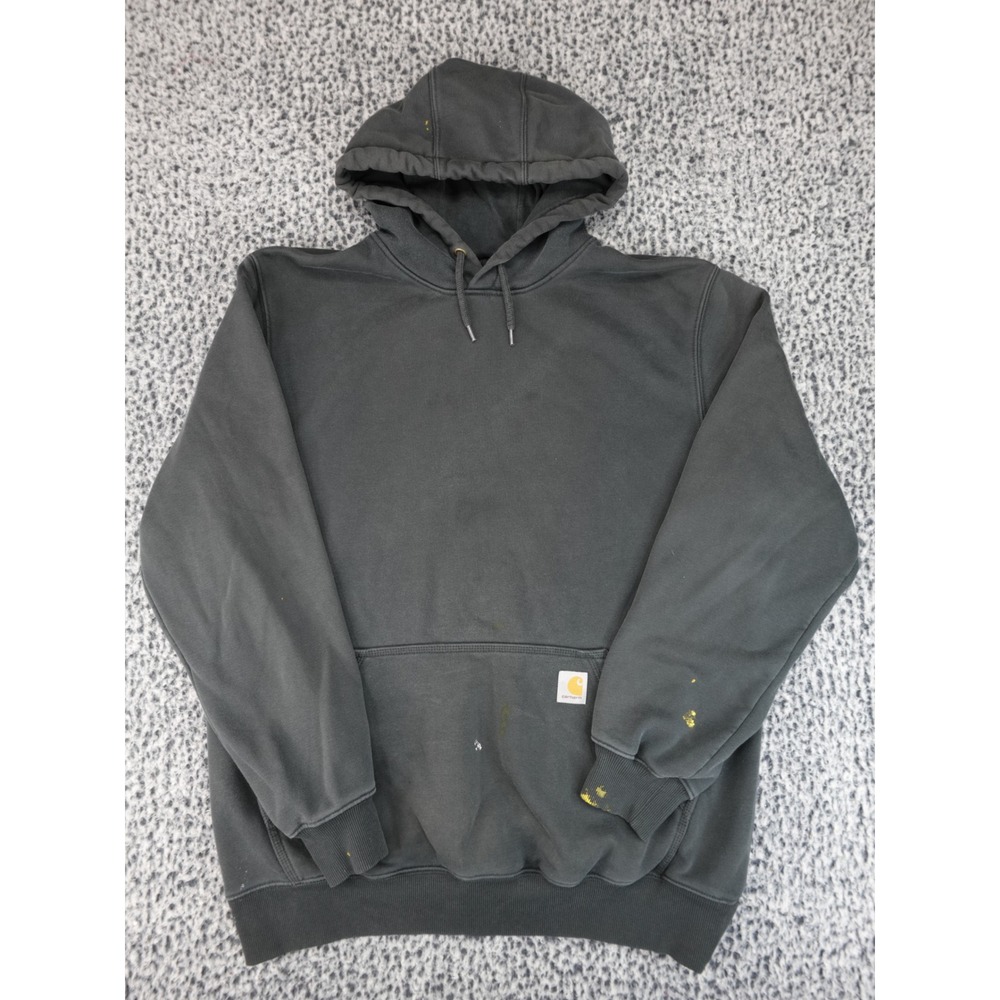 Carhartt K121 Midweight Hooded Sweatshirt Mens Large Tall Charcoal Gray Distress